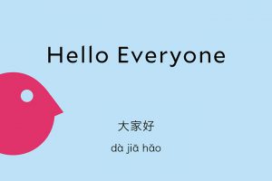 Hello everyone in Chinese is 大家好!