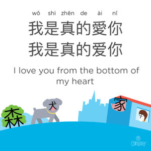 'I love you from the bottom of my heart' in Chinese