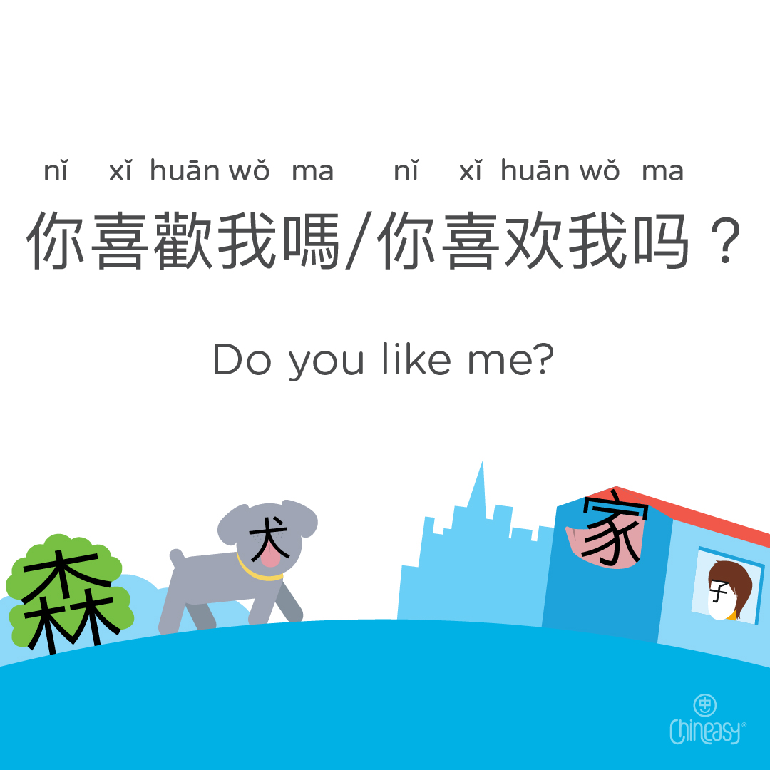 'Do you like me?' in Chinese