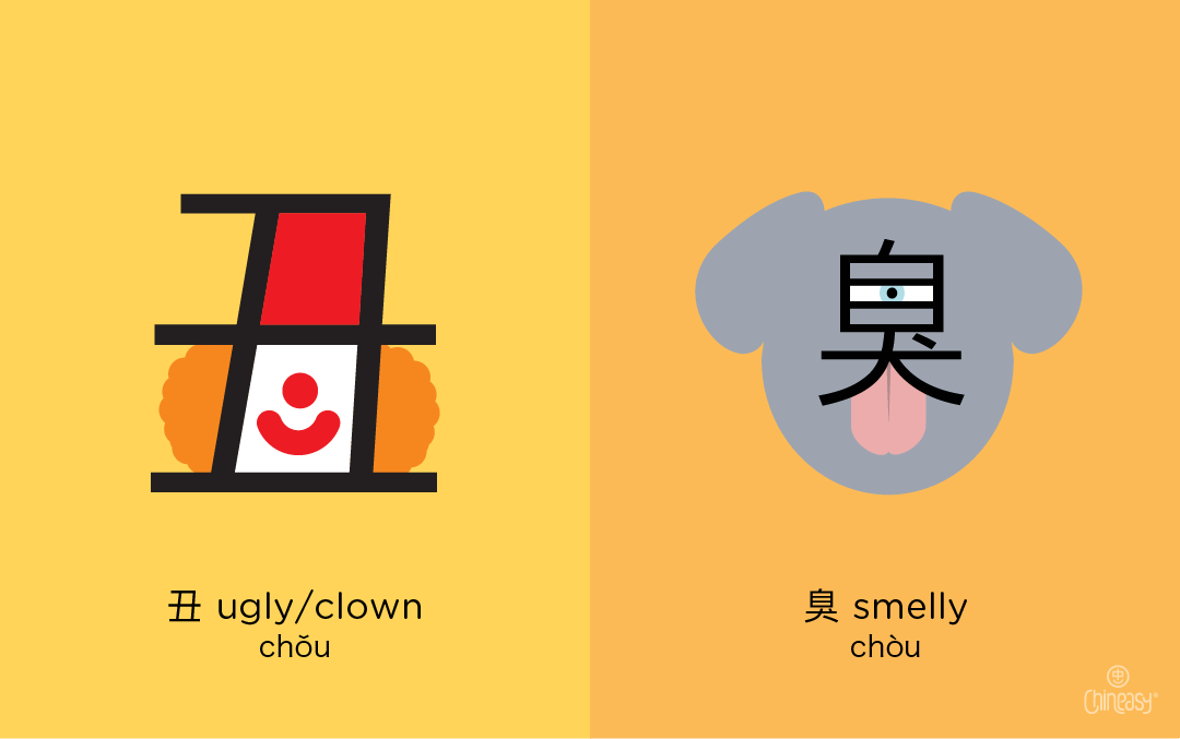 Chinese Homophones: Ugly 丑 vs Smelly 臭